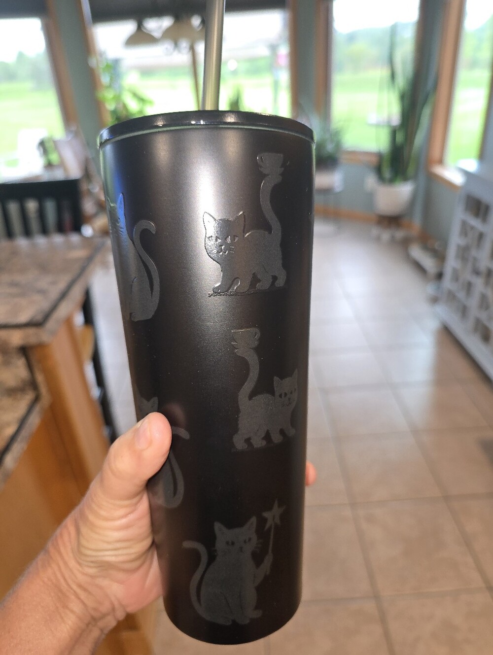 Starbucks Halloween 2026 Black Cat Glow-in-the-dark Stainless Steel Tumbler New